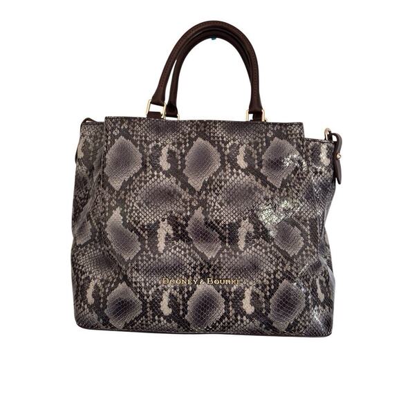 Dooney & Bourke Handbags - Dooney & Bourke City GrayPython Barlow Purse Satchel w Shoulder Strap
